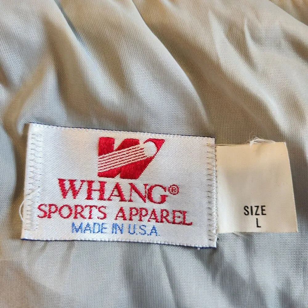 Vintage 80s Whang Sports Apparel Lay's Embroidered Blue Racer Jacket Sz L USA